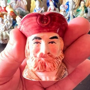 Vintage 1940's Made in Occupied Japan Toby Mug / Character Cup, Beer Bar Decor